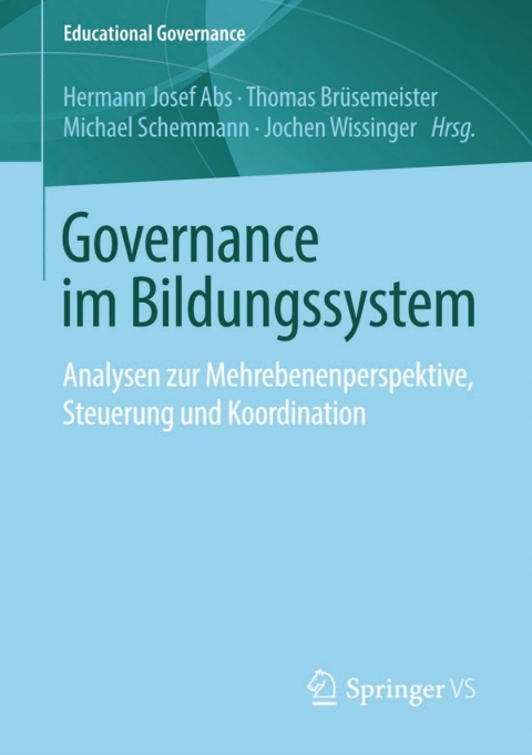 Cover image for book Governance im Bildungssystem