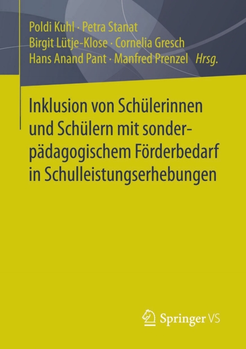 Cover image for book Inklusion von Schülerinnen und Schülern mit sonderpädagogischem Förderbedarf in Schulleistungserhebungen