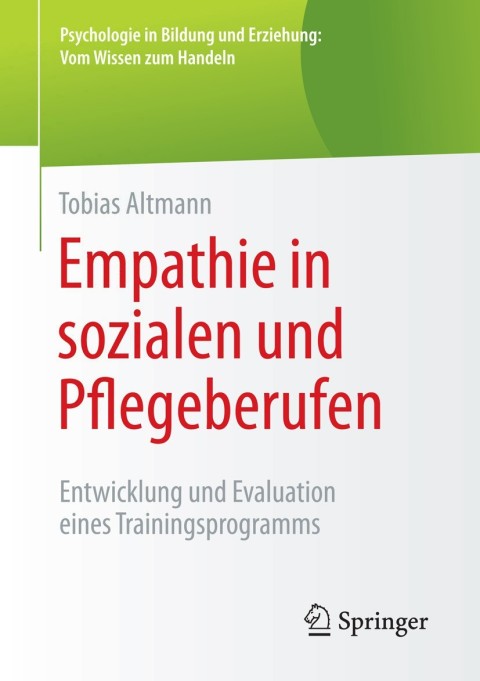 Cover image for book Empathie in sozialen und Pflegeberufen