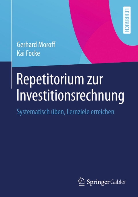 Cover image for book Repetitorium zur Investitionsrechnung