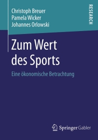 Cover image: Zum Wert des Sports 9783658066895