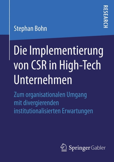 Cover image for book Die Implementierung von CSR in High-Tech Unternehmen