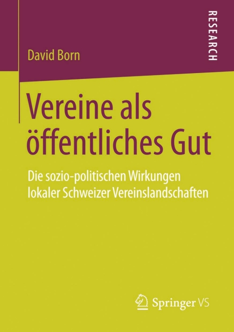 Cover image for book Vereine als öffentliches Gut