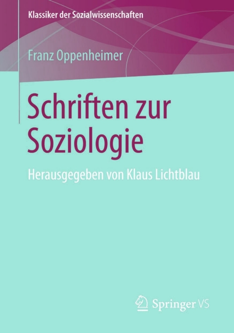 Cover image for book Schriften zur Soziologie