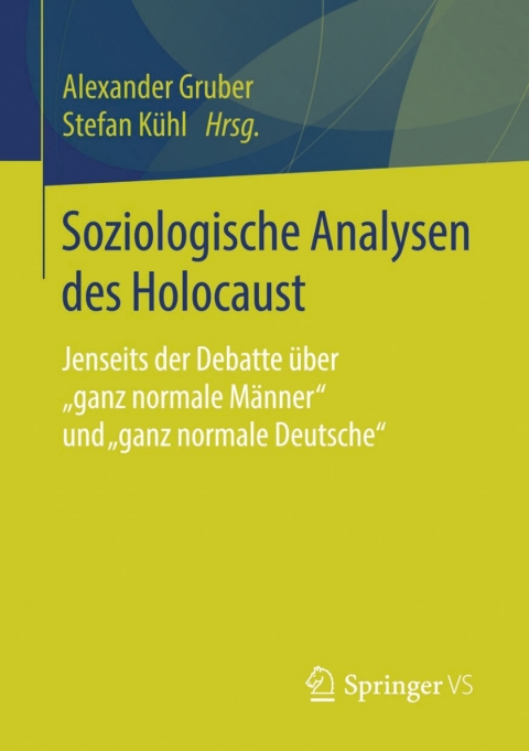 Cover image for book Soziologische Analysen des Holocaust