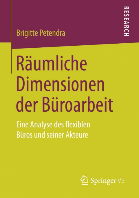 Cover image for book Räumliche Dimensionen der Büroarbeit