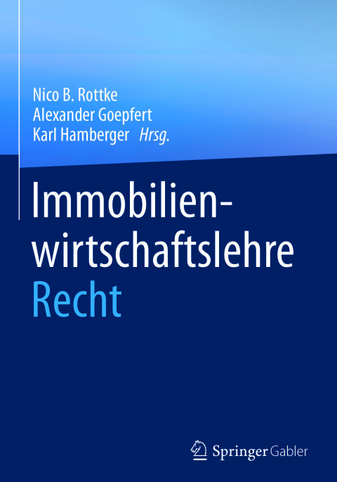 Cover image for book Immobilienwirtschaftslehre - Recht