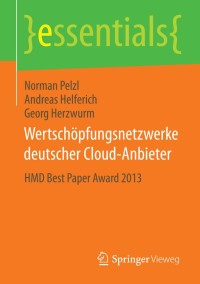 Cover image: Wertschöpfungsnetzwerke deutscher Cloud-Anbieter 9783658070106