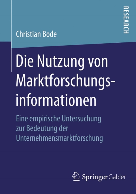 Cover image for book Die Nutzung von Marktforschungsinformationen