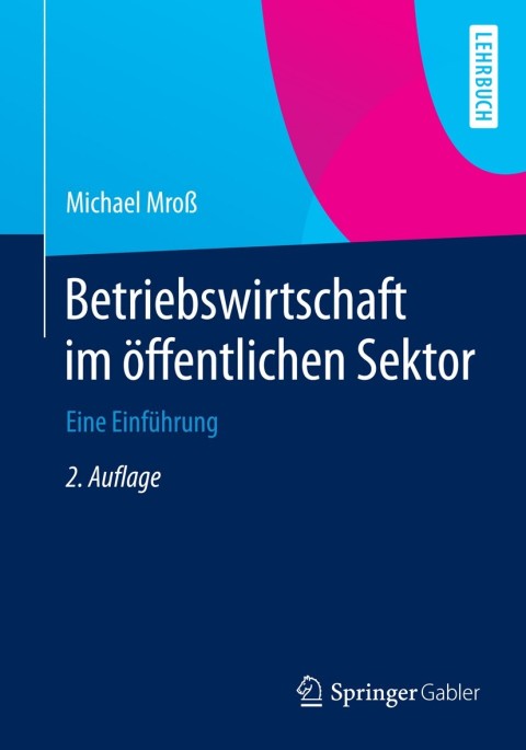 Cover image for book Betriebswirtschaft im öffentlichen Sektor