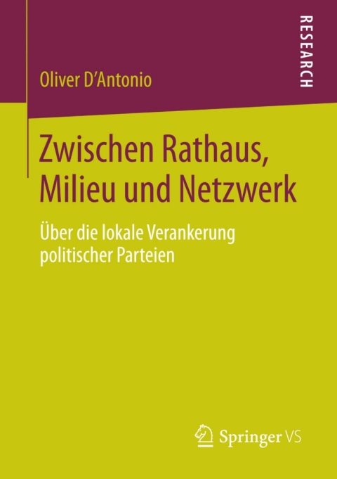 Cover image for book Zwischen Rathaus, Milieu und Netzwerk