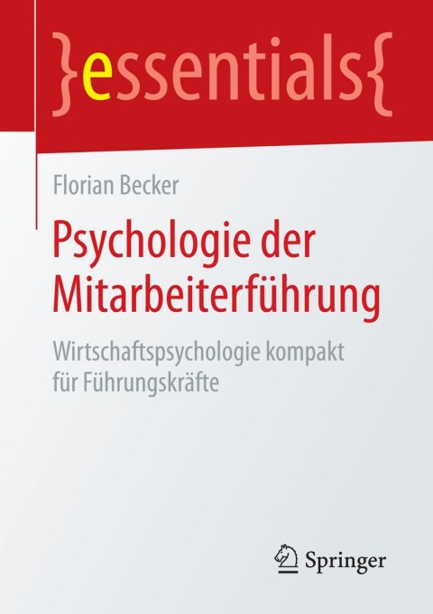 Cover image for book Psychologie der Mitarbeiterführung
