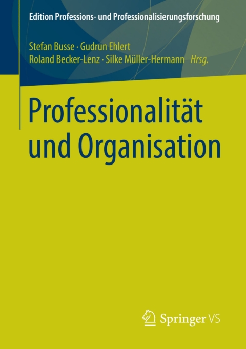 Cover image for book Professionalität und Organisation