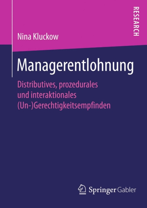 Cover image for book Managerentlohnung