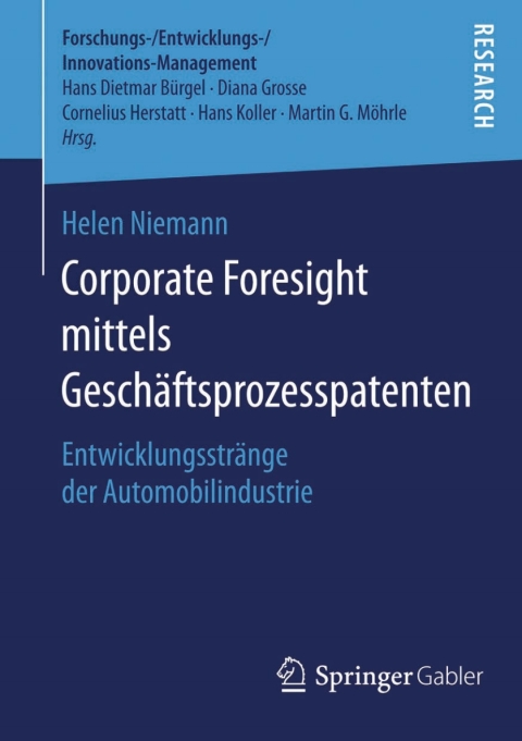Cover image for book Corporate Foresight mittels Geschäftsprozesspatenten