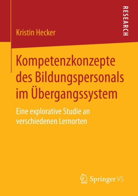 Cover image for book Kompetenzkonzepte des Bildungspersonals im Übergangssystem