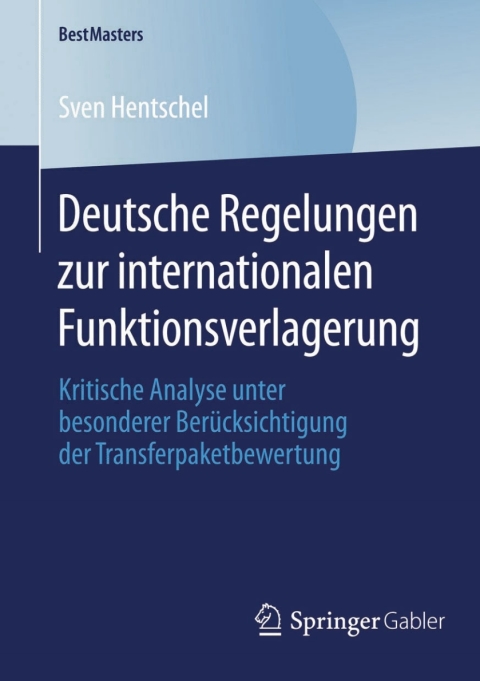 Cover image for book Deutsche Regelungen zur internationalen Funktionsverlagerung