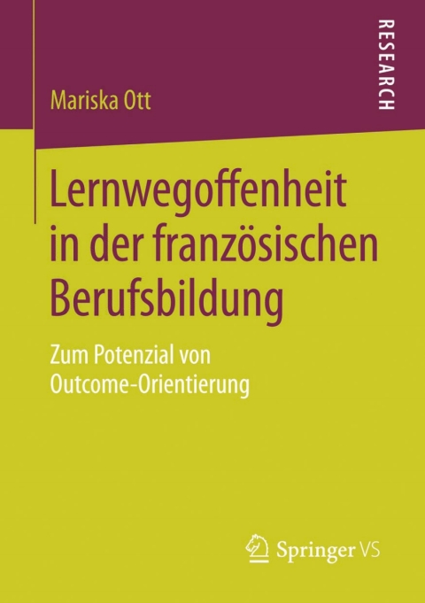 Cover image for book Lernwegoffenheit in der französischen Berufsbildung