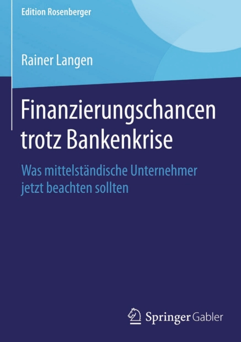 Cover image for book Finanzierungschancen trotz Bankenkrise