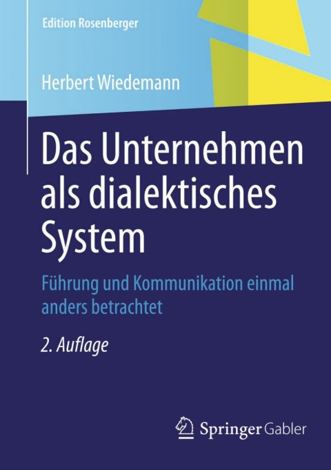 Cover image for book Das Unternehmen als dialektisches System