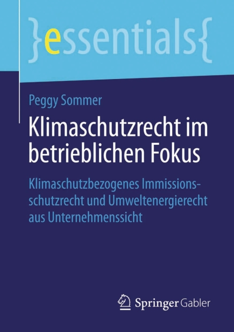 Cover image for book Klimaschutzrecht im betrieblichen Fokus