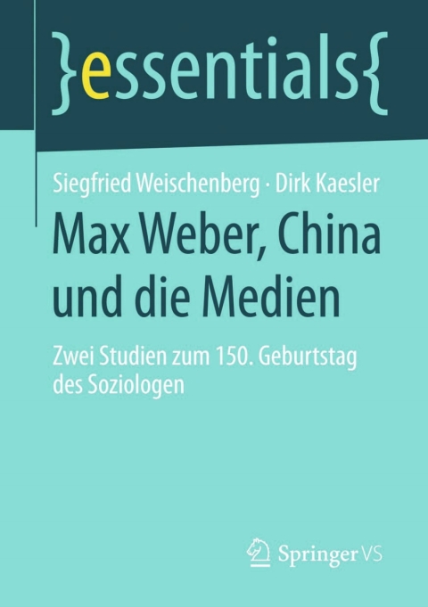 Cover image for book Max Weber, China und die Medien