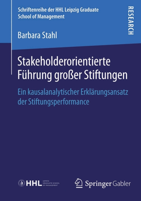 Cover image for book Stakeholderorientierte Führung großer Stiftungen
