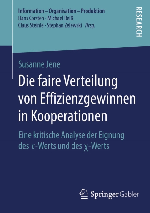 Cover image for book Die faire Verteilung von Effizienzgewinnen in Kooperationen