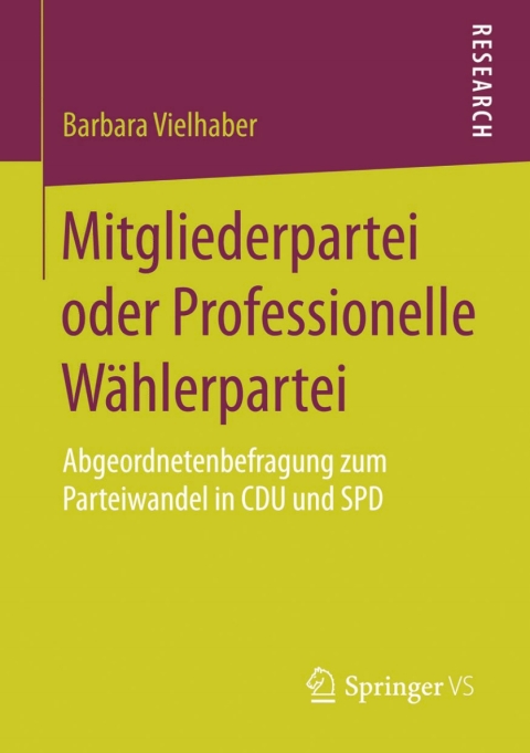 Cover image for book Mitgliederpartei oder Professionelle Wählerpartei