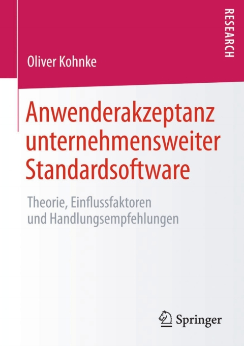Cover image for book Anwenderakzeptanz unternehmensweiter Standardsoftware