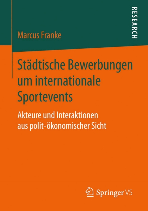 Cover image for book Städtische Bewerbungen um internationale Sportevents