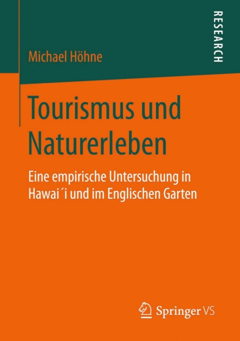 Cover image for book Tourismus und Naturerleben