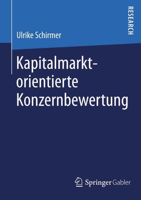 Cover image for book Kapitalmarktorientierte Konzernbewertung