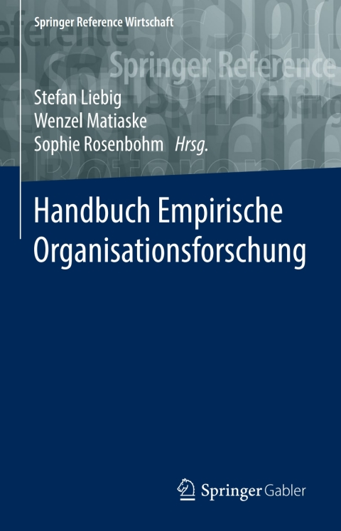 Cover image for book Handbuch Empirische Organisationsforschung