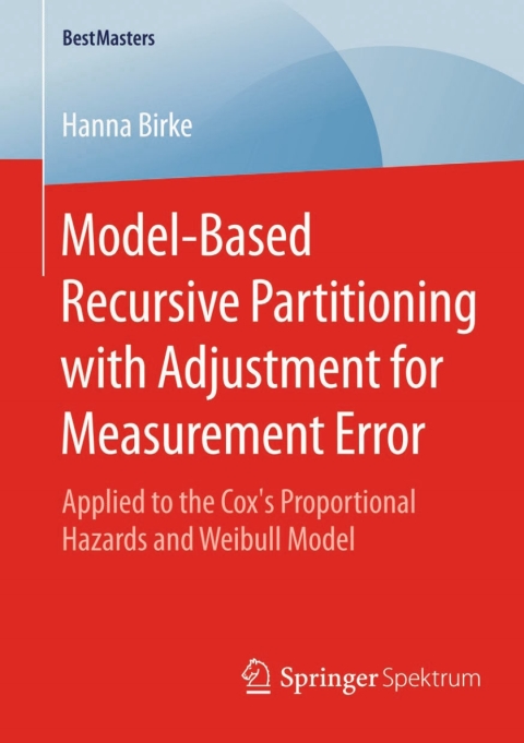 Cover image for book Model-Based Recursive Partitioning with Adjustment for Measurement Error