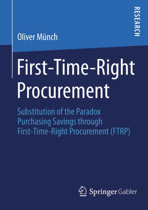 Cover image for book First-Time-Right Procurement