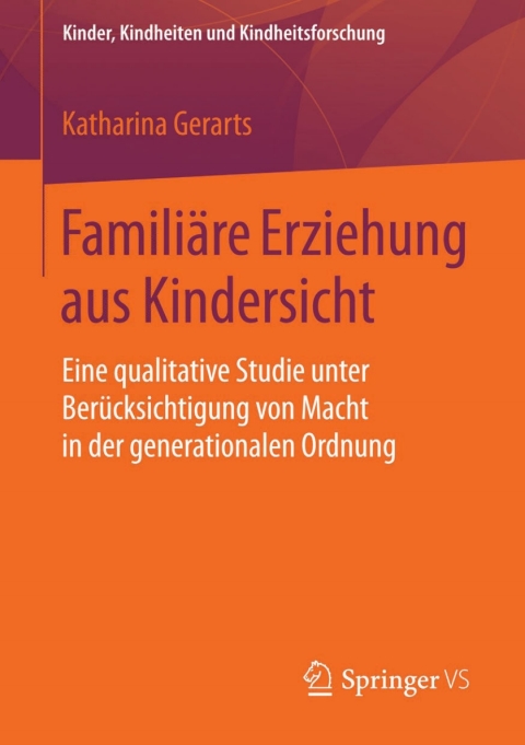 Cover image for book Familiäre Erziehung aus Kindersicht