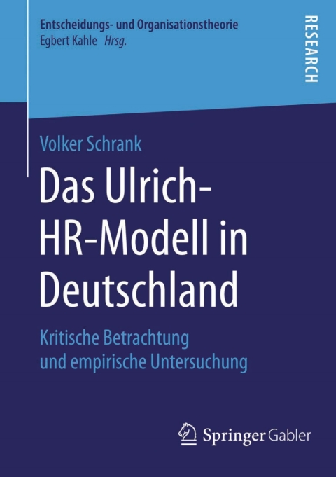 Cover image for book Das Ulrich-HR-Modell in Deutschland