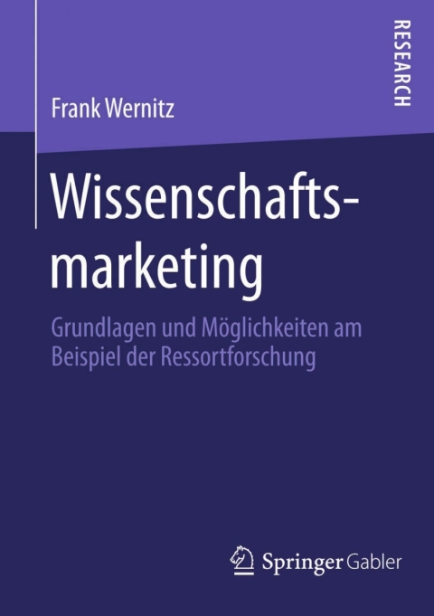 Cover image for book Wissenschaftsmarketing