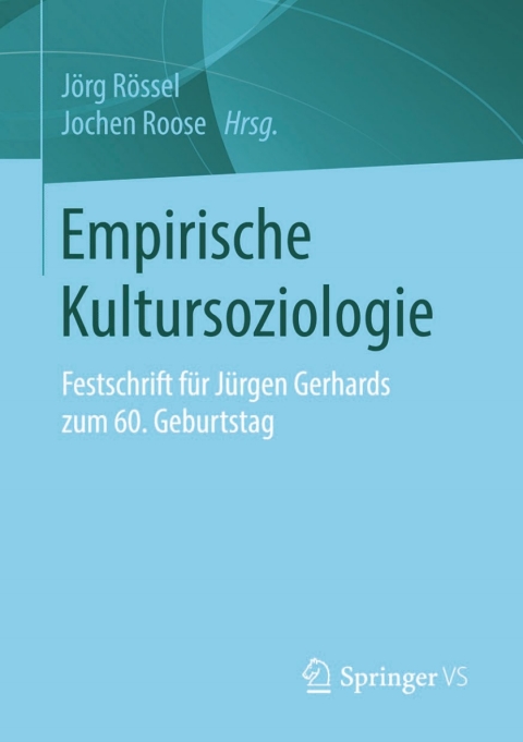 Cover image for book Empirische Kultursoziologie