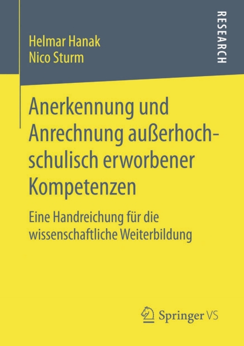 Cover image for book Anerkennung und Anrechnung außerhochschulisch erworbener Kompetenzen