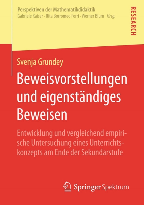 Cover image for book Beweisvorstellungen und eigenständiges Beweisen