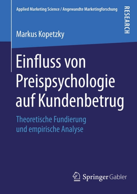 Cover image for book Einfluss von Preispsychologie auf Kundenbetrug