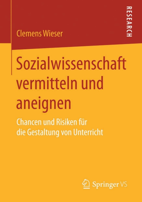 Cover image for book Sozialwissenschaft vermitteln und aneignen