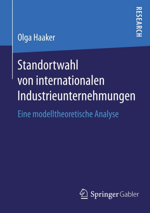 Cover image for book Standortwahl von internationalen Industrieunternehmungen