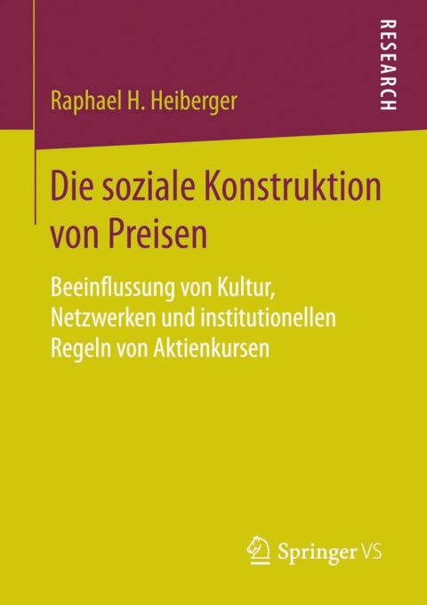 Cover image for book Die soziale Konstruktion von Preisen