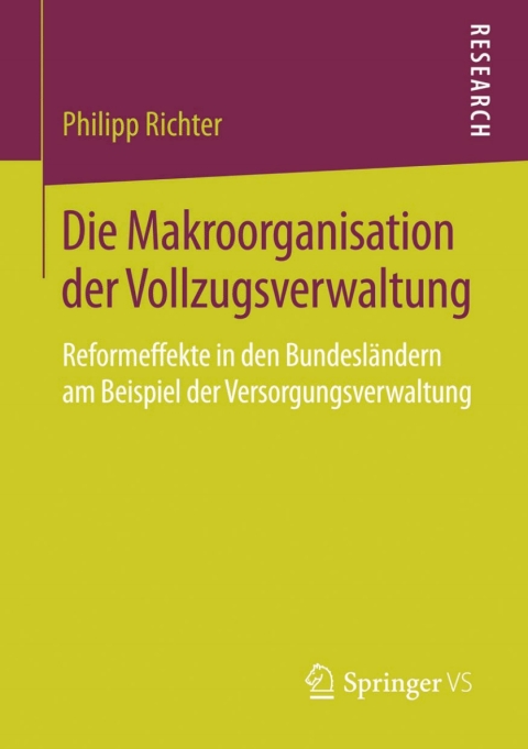 Cover image for book Die Makroorganisation der Vollzugsverwaltung