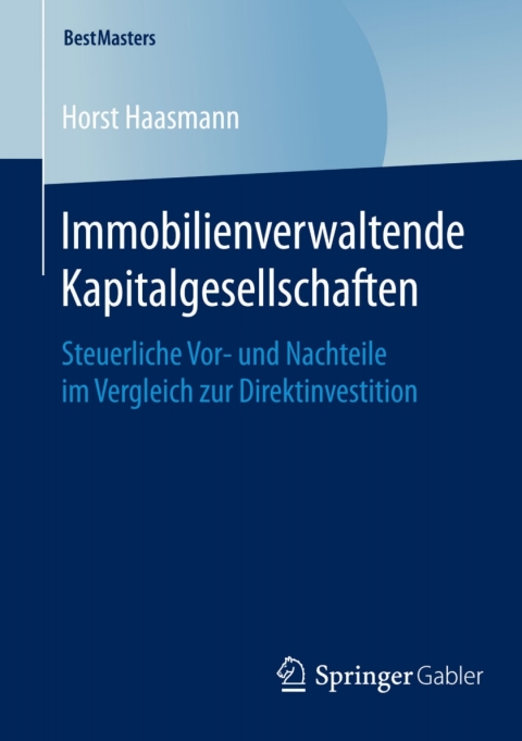 Cover image for book Immobilienverwaltende Kapitalgesellschaften
