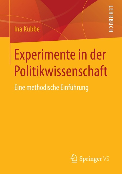 Cover image for book Experimente in der Politikwissenschaft