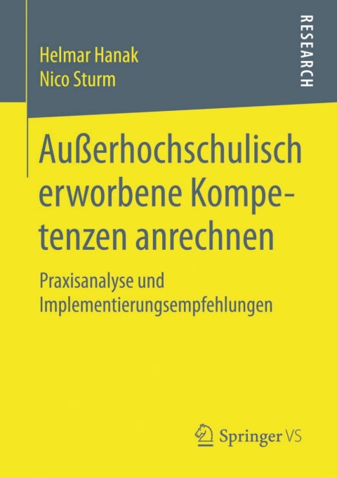Cover image for book Außerhochschulisch erworbene Kompetenzen anrechnen